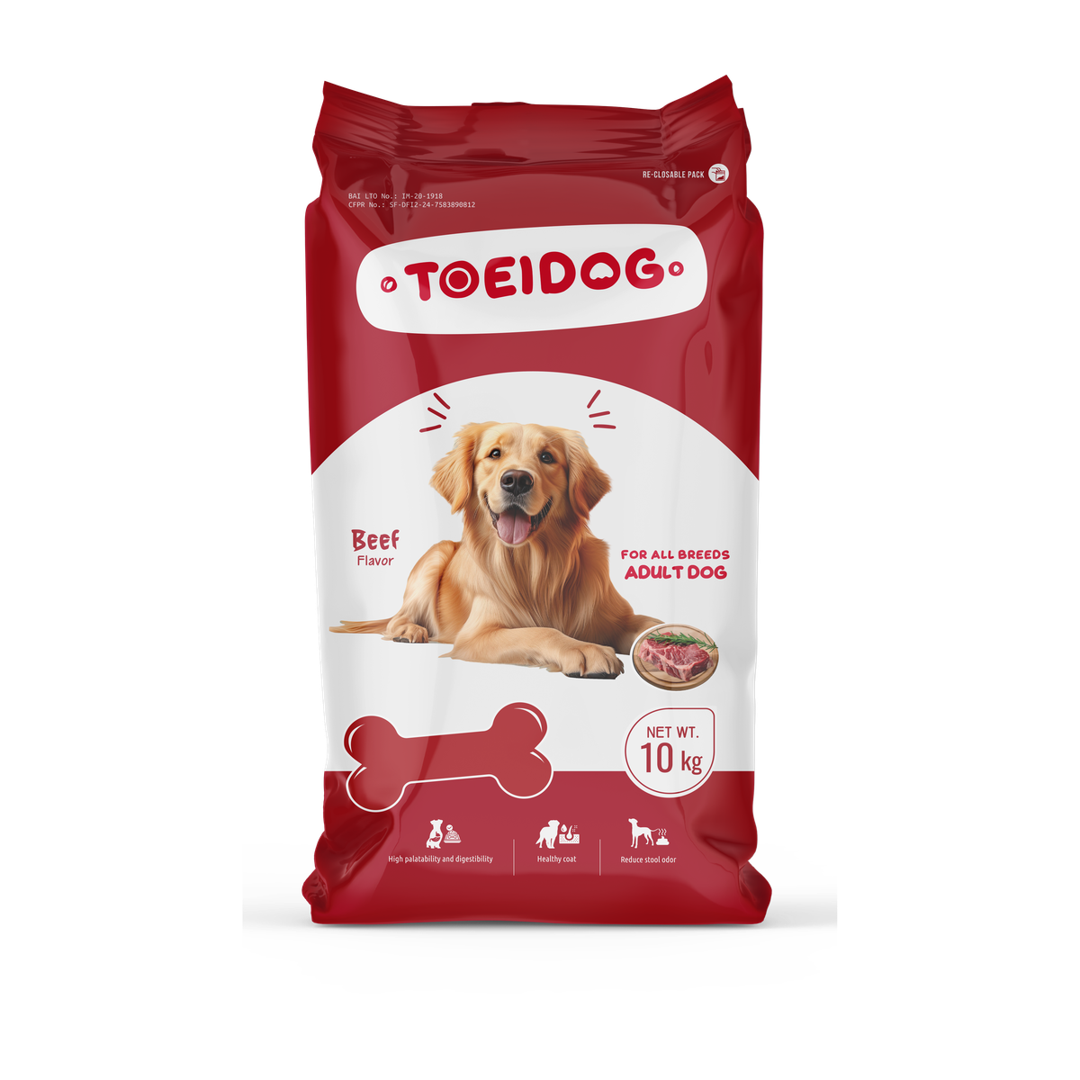 Toei Dog Dry Food All Breed – Beef Flavor – 10 kg