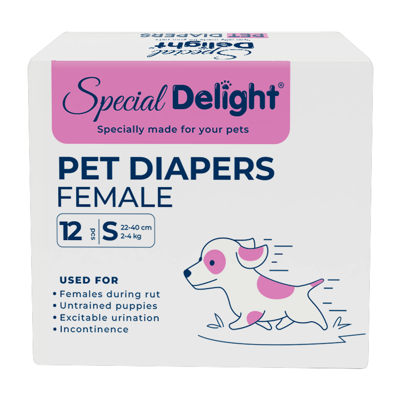 Special Delight Female Dog Diaper – Small – 12 Pads