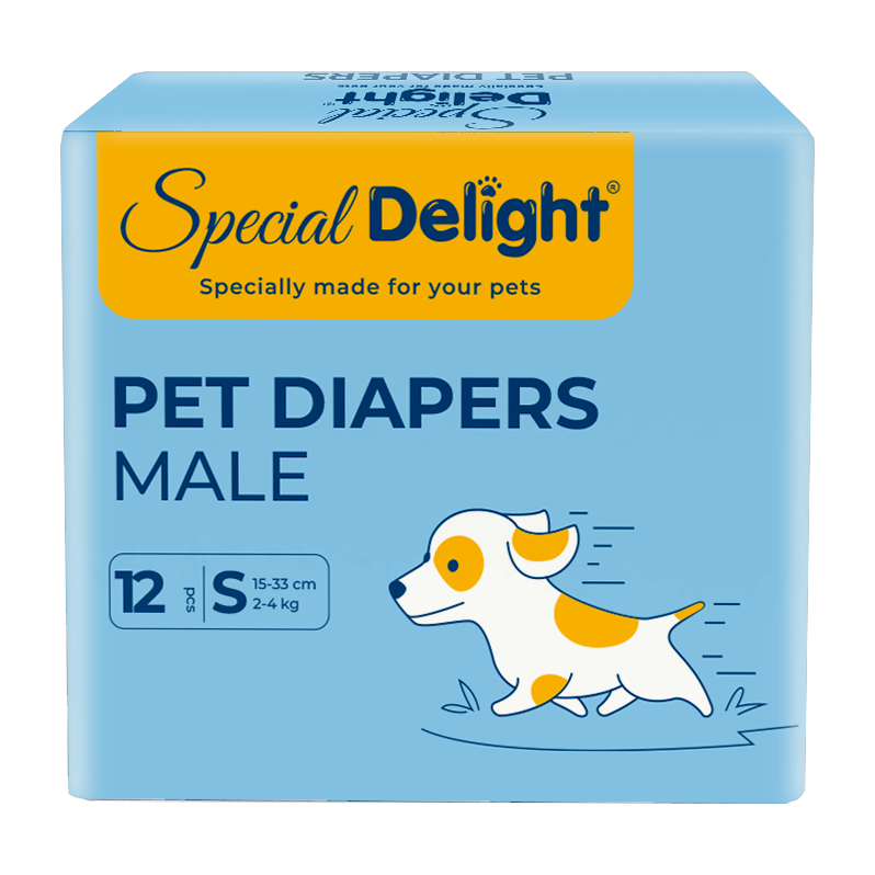 Special Delight Male Dog Diaper – Small – 12 Pads