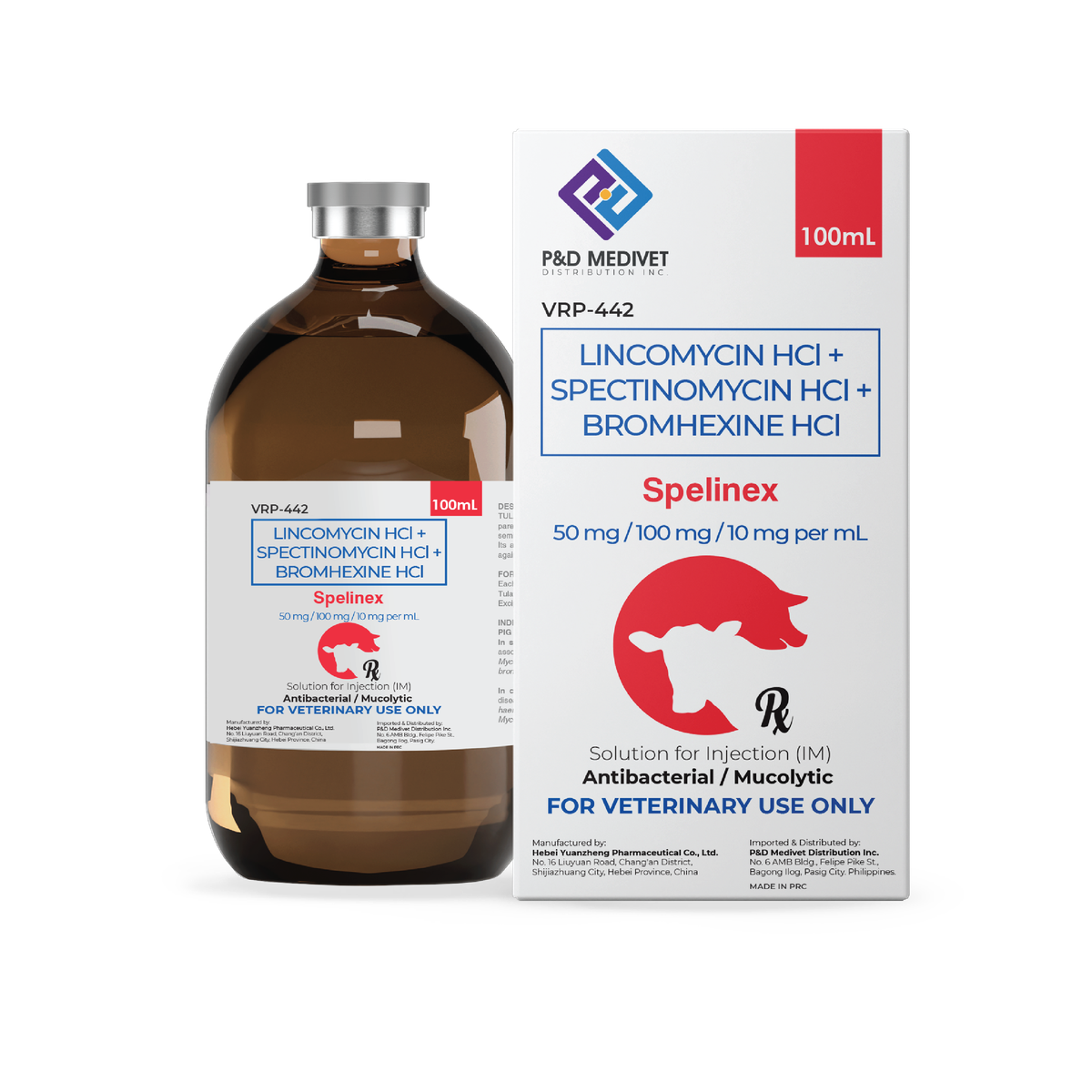P&D Spelinex Lincomycin + Spectinomycin + Bromhexine – Respiratory Treatment