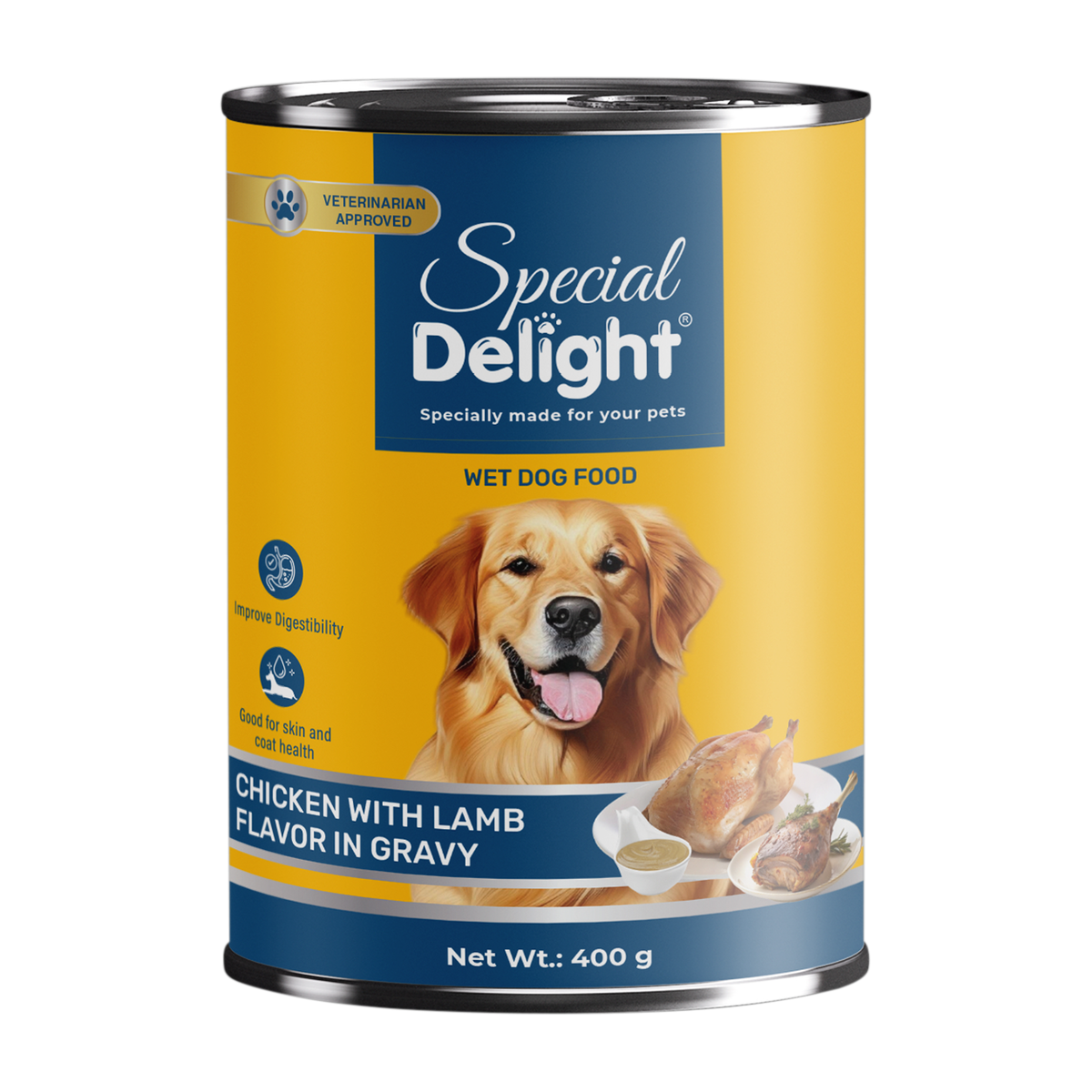 Special Delight Wet Dog Food – Chicken with Lamb Flavor in Gravy – 400 g