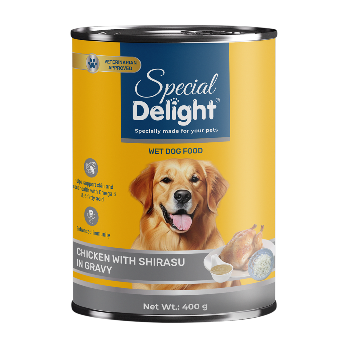 Special Delight Wet Dog Food – Chicken with Shirasu in Gravy – 400 g