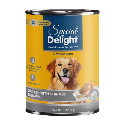 Special Delight Wet Dog Food – Chicken with Shirasu in Gravy – 400 g