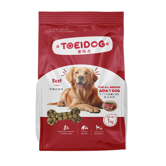 Toei Dog Dry Food All Breed – Beef Flavor – 1 kg