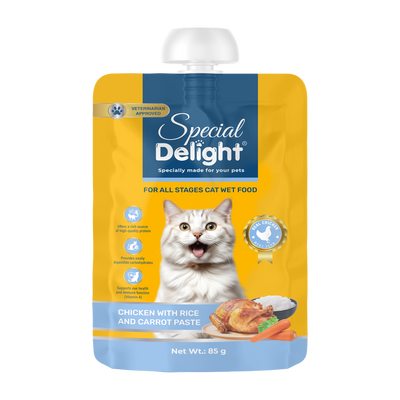 Special Delight Cat Paste Treat – Chicken with Rice & Carrot – 85 g
