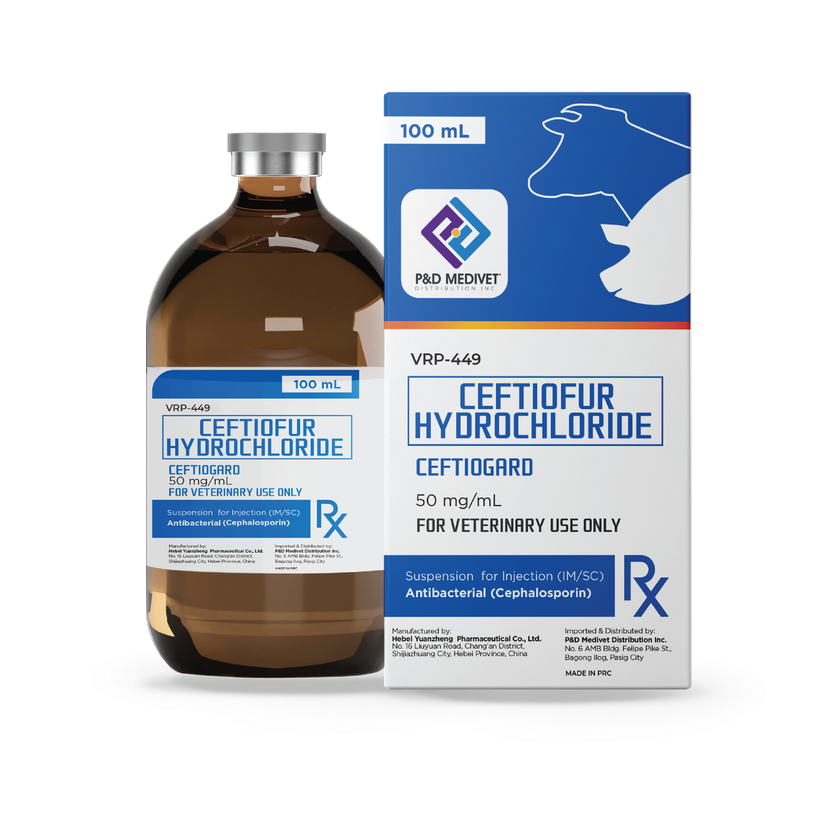 P&D Ceftiogard Ceftiofur Hydrochloride 5% – Injectable Antibiotic