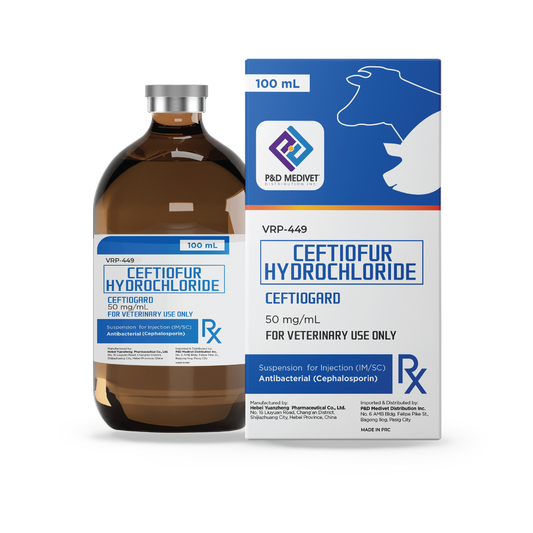 P&D Ceftiogard Ceftiofur Hydrochloride 5% – Injectable Antibiotic