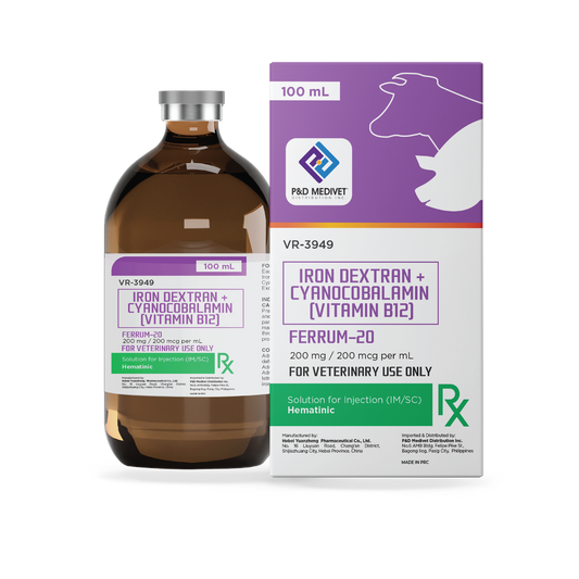 P&D Ferrum-20 Iron Dextran + Vitamin B12 – Hematinic Supplement
