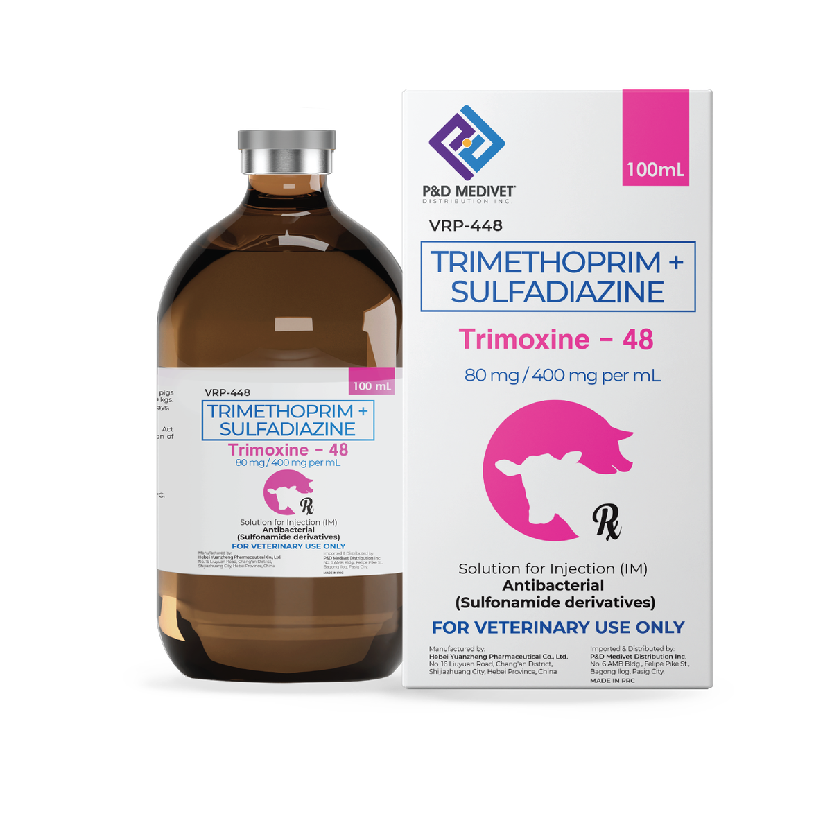 P&D Trimoxine-48 Trimethoprim + Sulfadiazine – Antibacterial Suspension