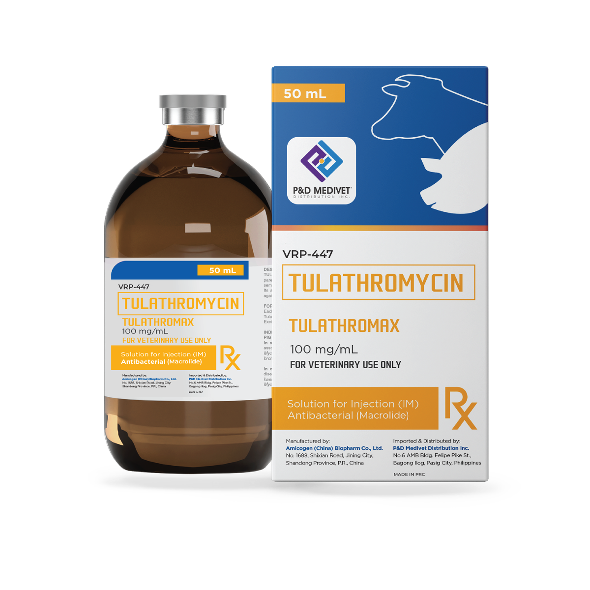 P&D Tulathromax Tulathromycin 5% – Respiratory Antibiotic