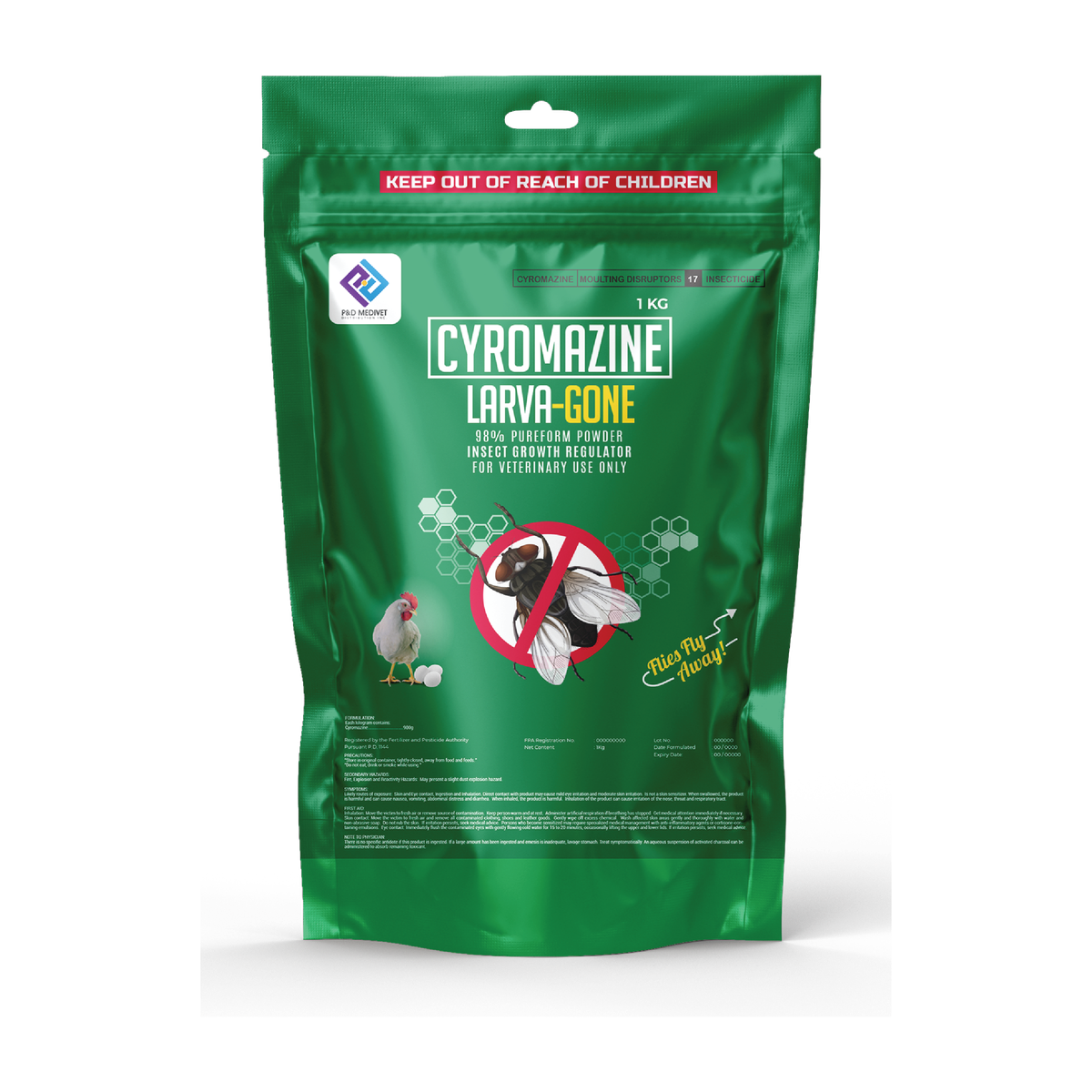P&D Larva Gone Cyromazine 98% – Insect Growth Regulator