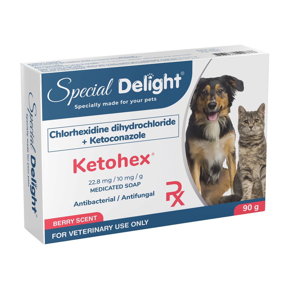 Special Delight Ketohex Medicated Soap (Chlorhexidine Dihydrochloride + Ketoconazole) – 90 g