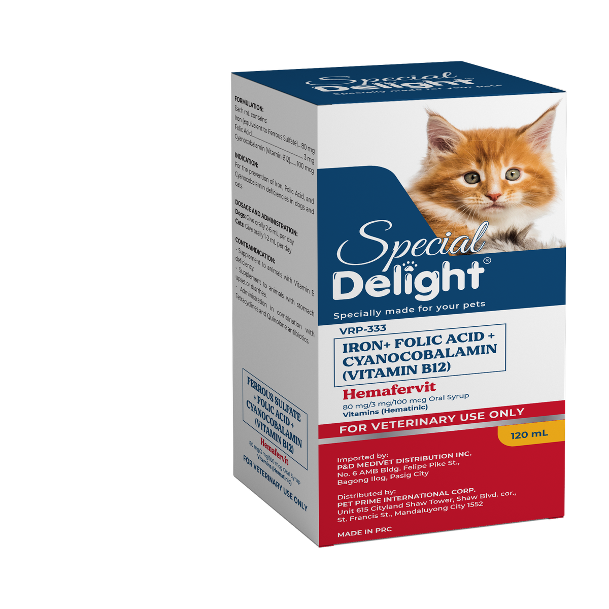 Special Delight Hemafervit Iron, Folic Acid & Vitamin B12 Supplement – 120 mL